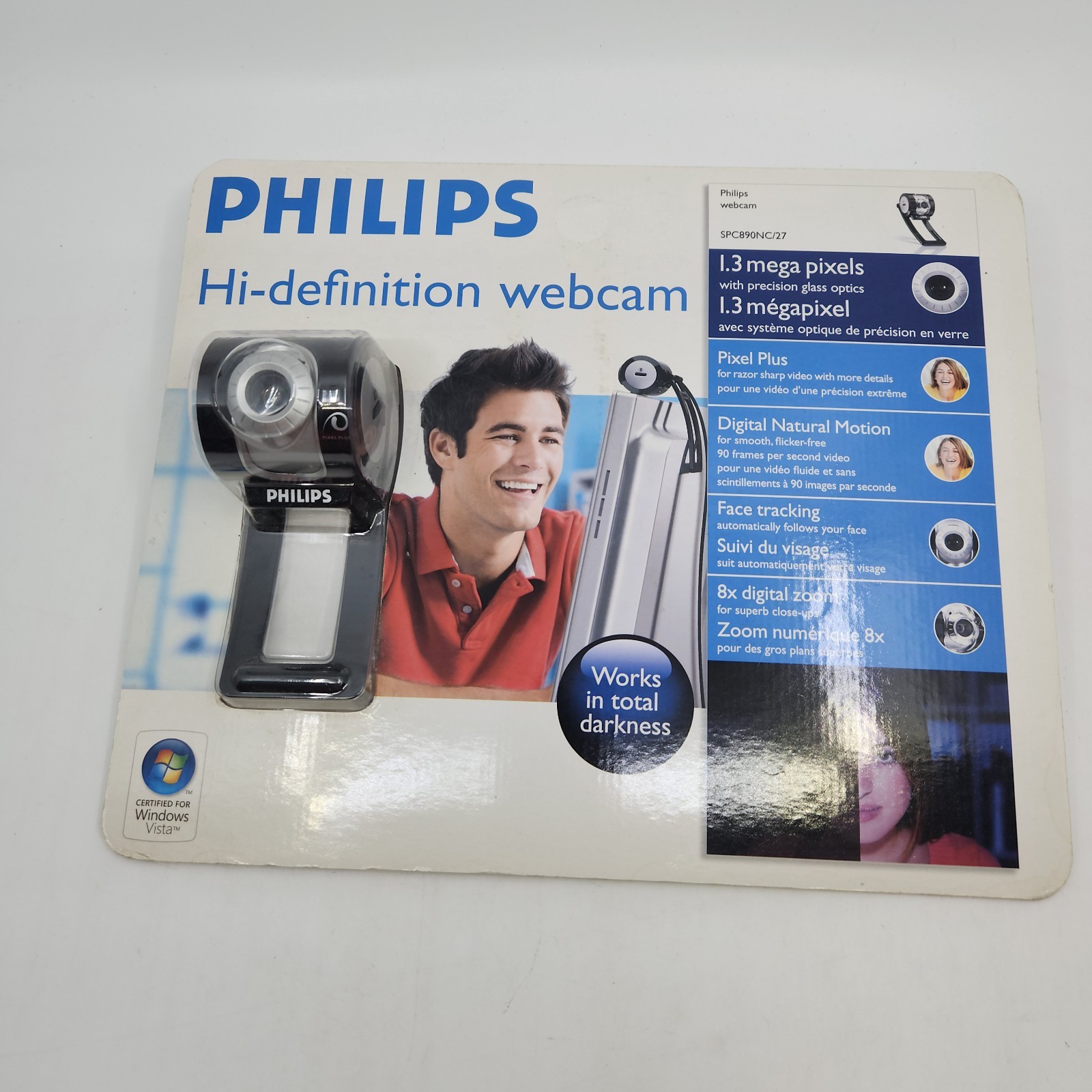 Philips Webcam SPC8900NC/27 New in Box 1.3 Mega Pixels Hi Definition Webcam