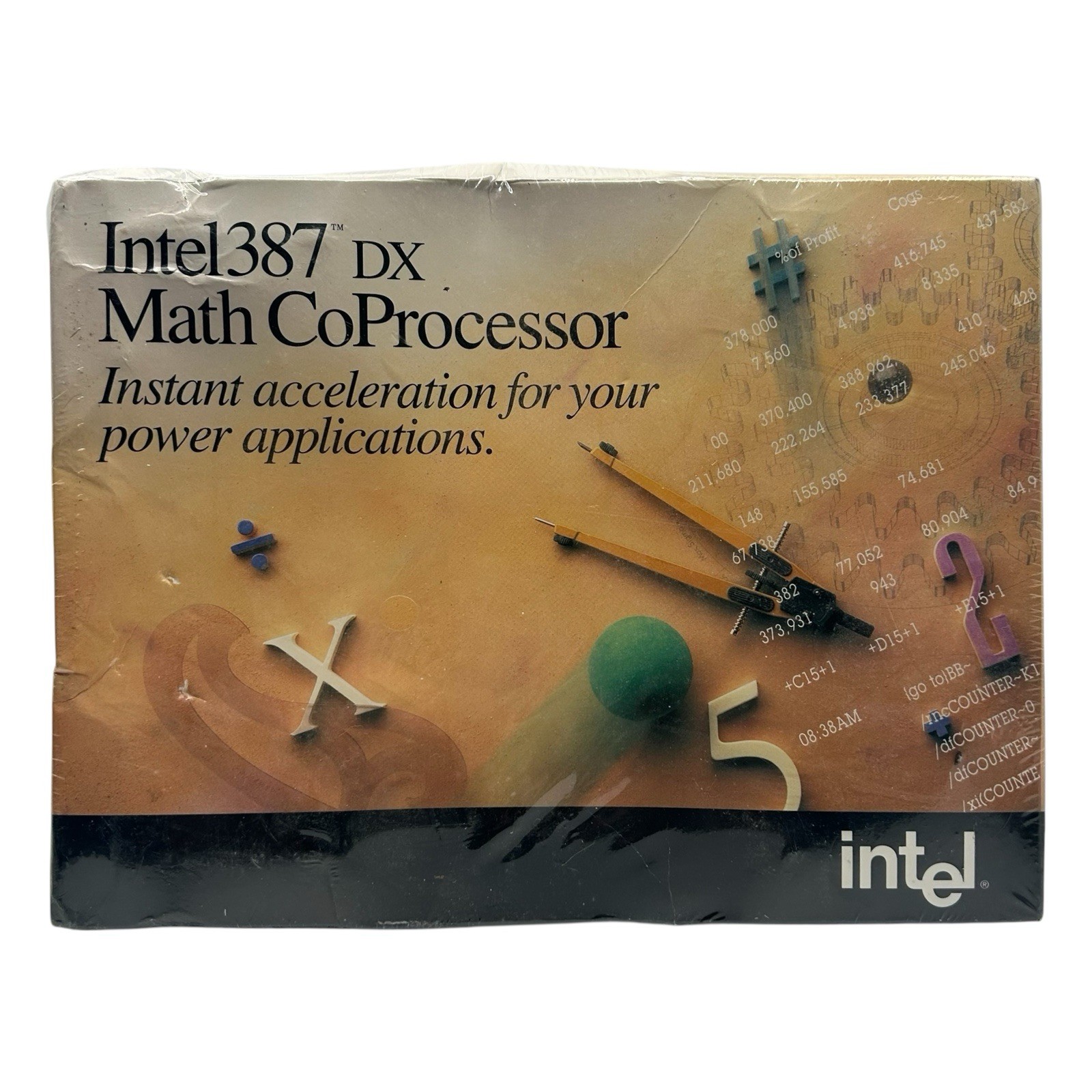 Intel i387 DX Math Co-Processor 80387DX BOX387DX Vintage 1991 New Sealed NOS