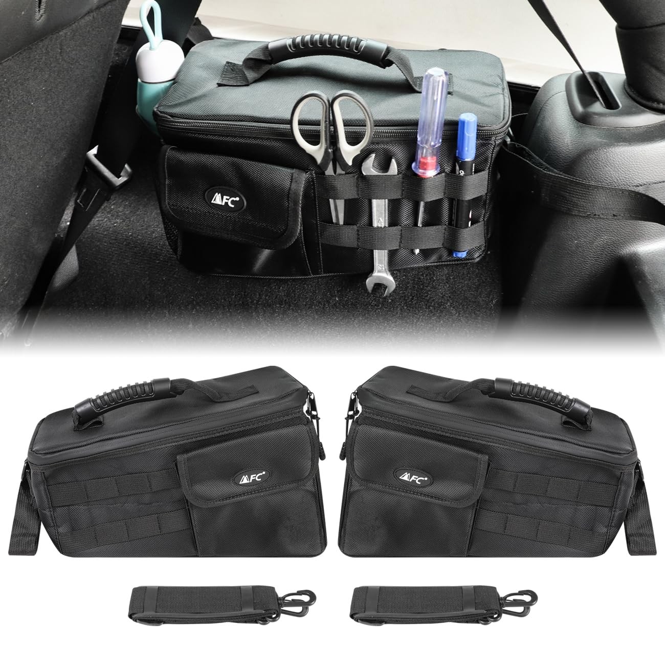 DSISIMO Wheel Well Side Storage Bags Compatible With For 20072018 Jeep Wrangl...