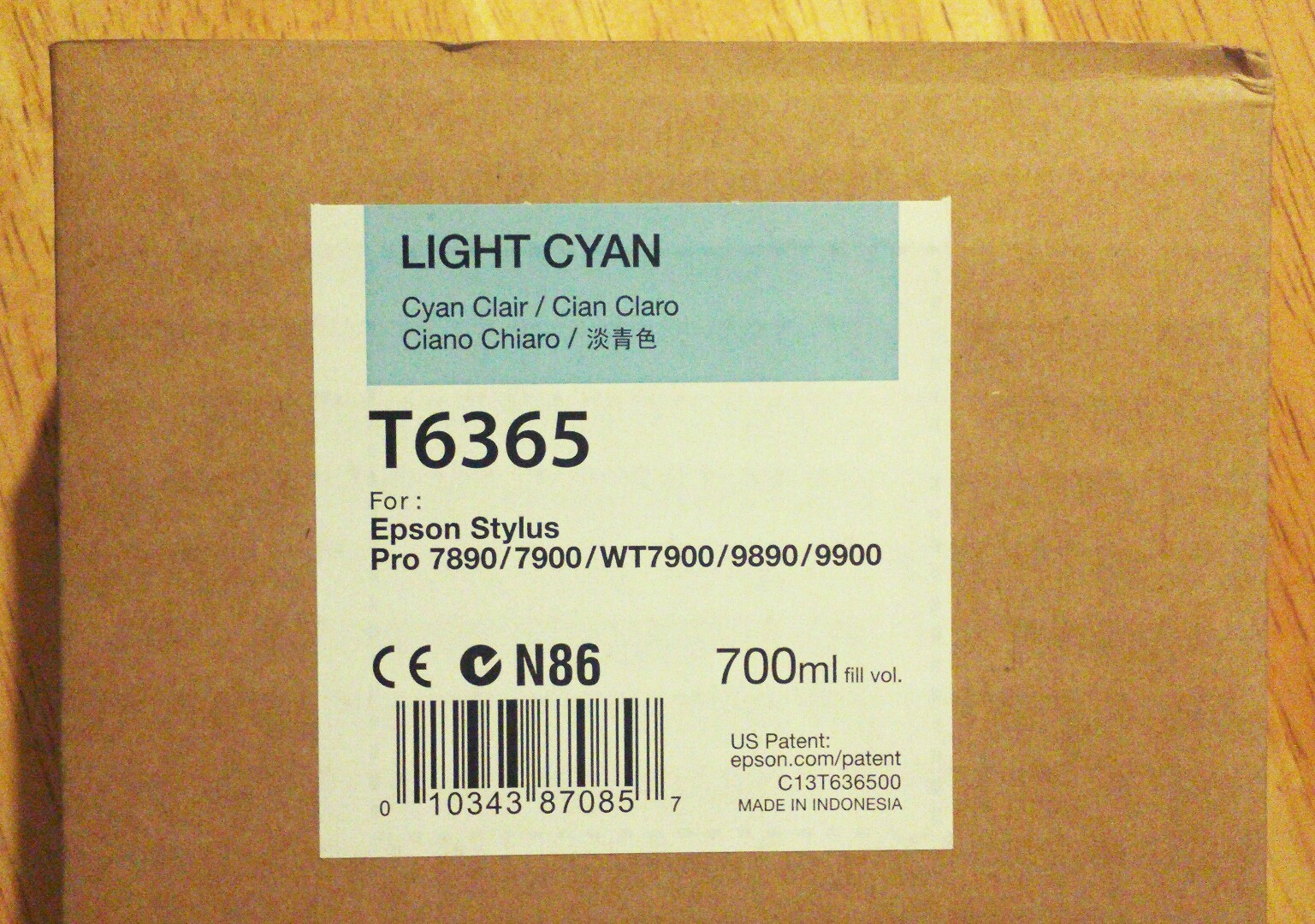 09-2022 NIB EPSON T6365 Light Cyan Ink 700ml for Stylus Pro 7890/7900/9890/9900