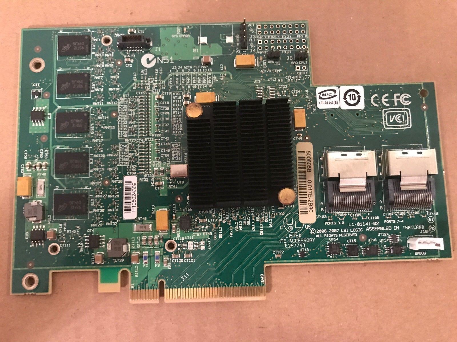 IBM FRU 43W4297 Serve RAID-MR10i SAS RAID Controller Module Card PCI-e x 8