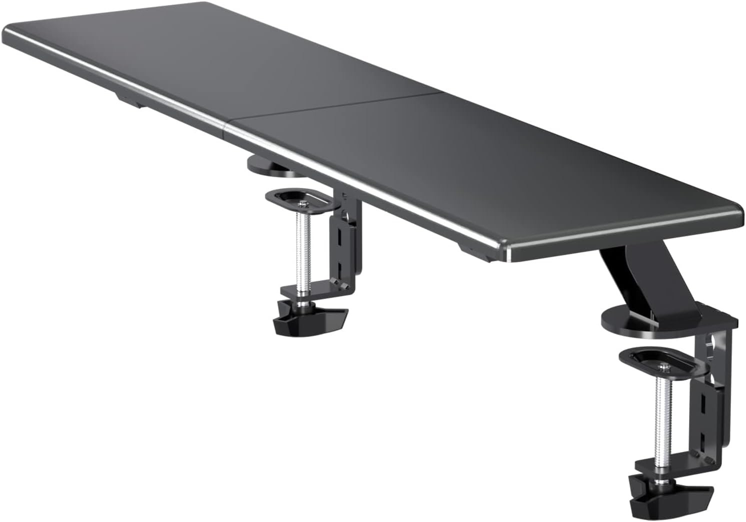 suptek Clamp-on 32 Inch Dual Monitor Desk Mount Riser Shelf Computer Stands for