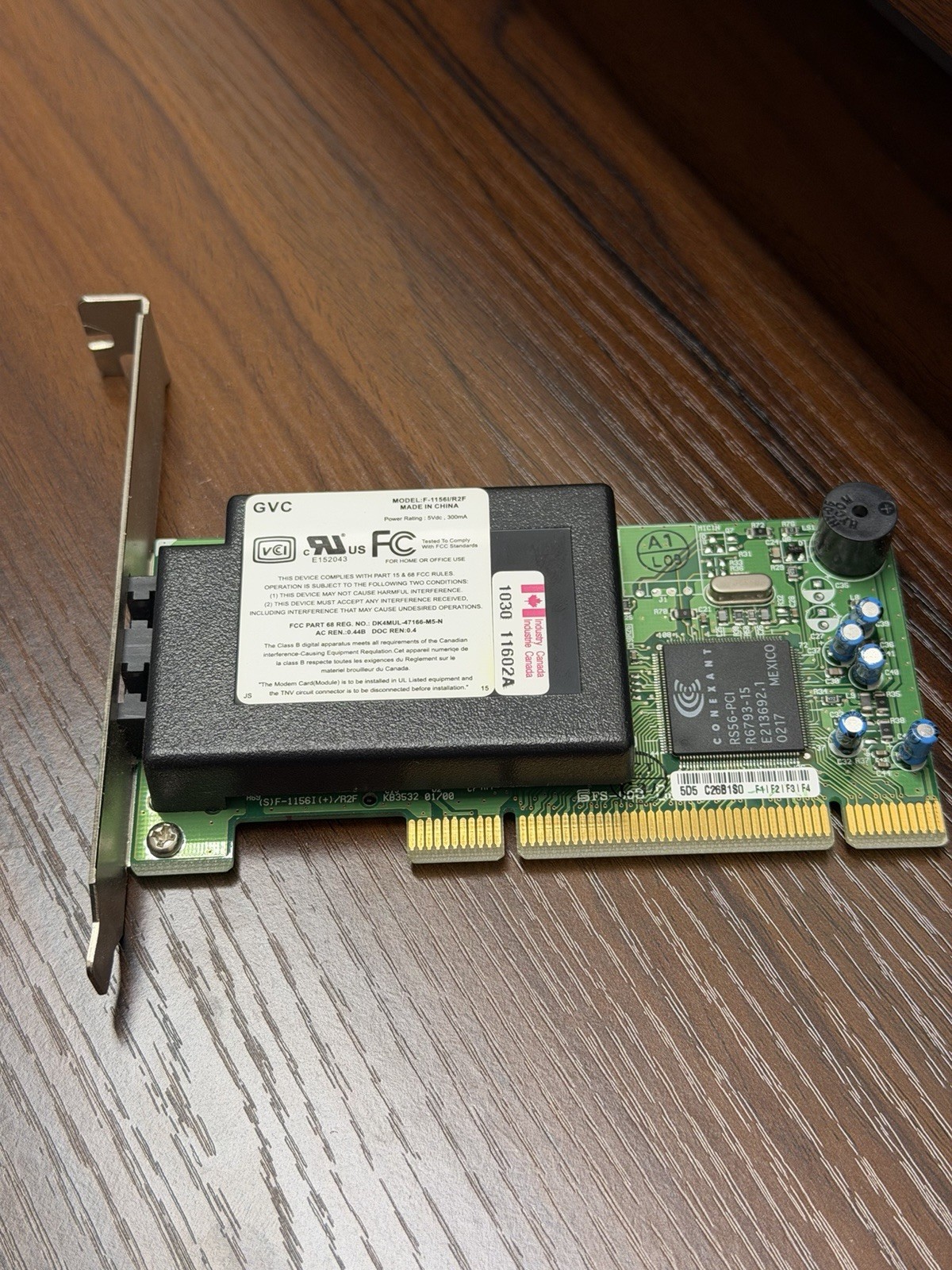 GVC F-1156I/R2F 56K PCI Fax/Modem Dell P/N: 0K636