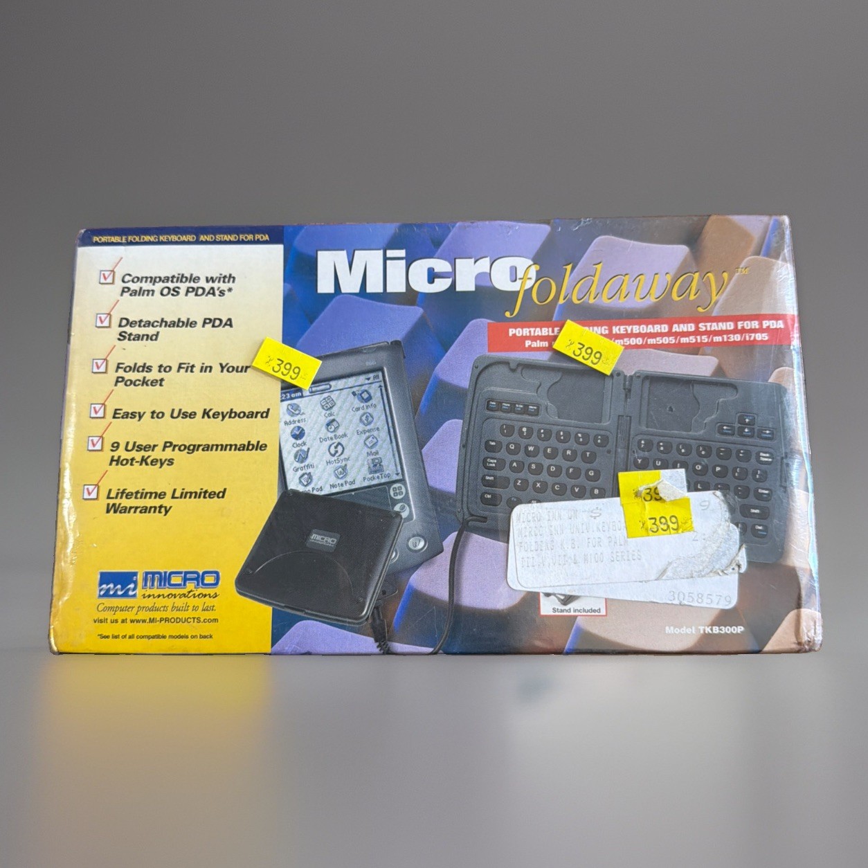 Micro Innovations Foldaway Portable Keyboard TKB300P for Palm PDA - Vintage NEW