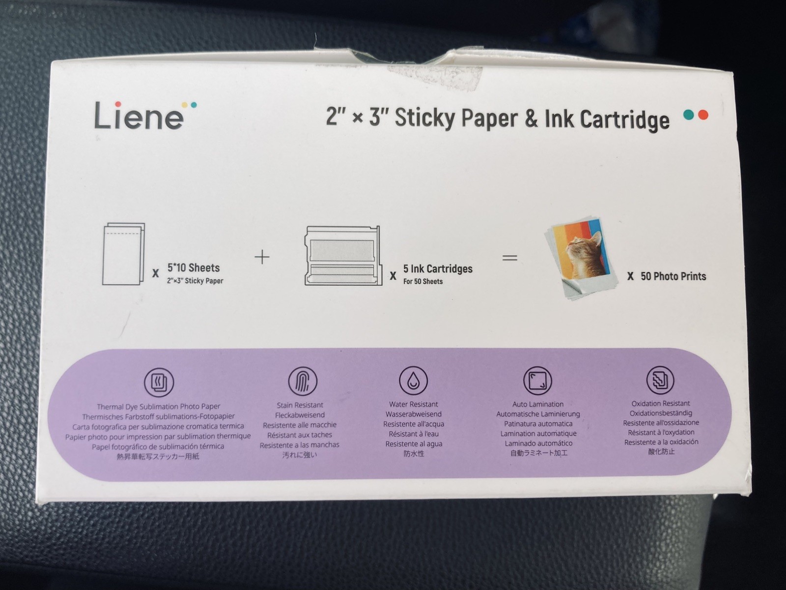 Liene Pearl N200 Pro Portable Color Photo 5 Refills 50 sheets total