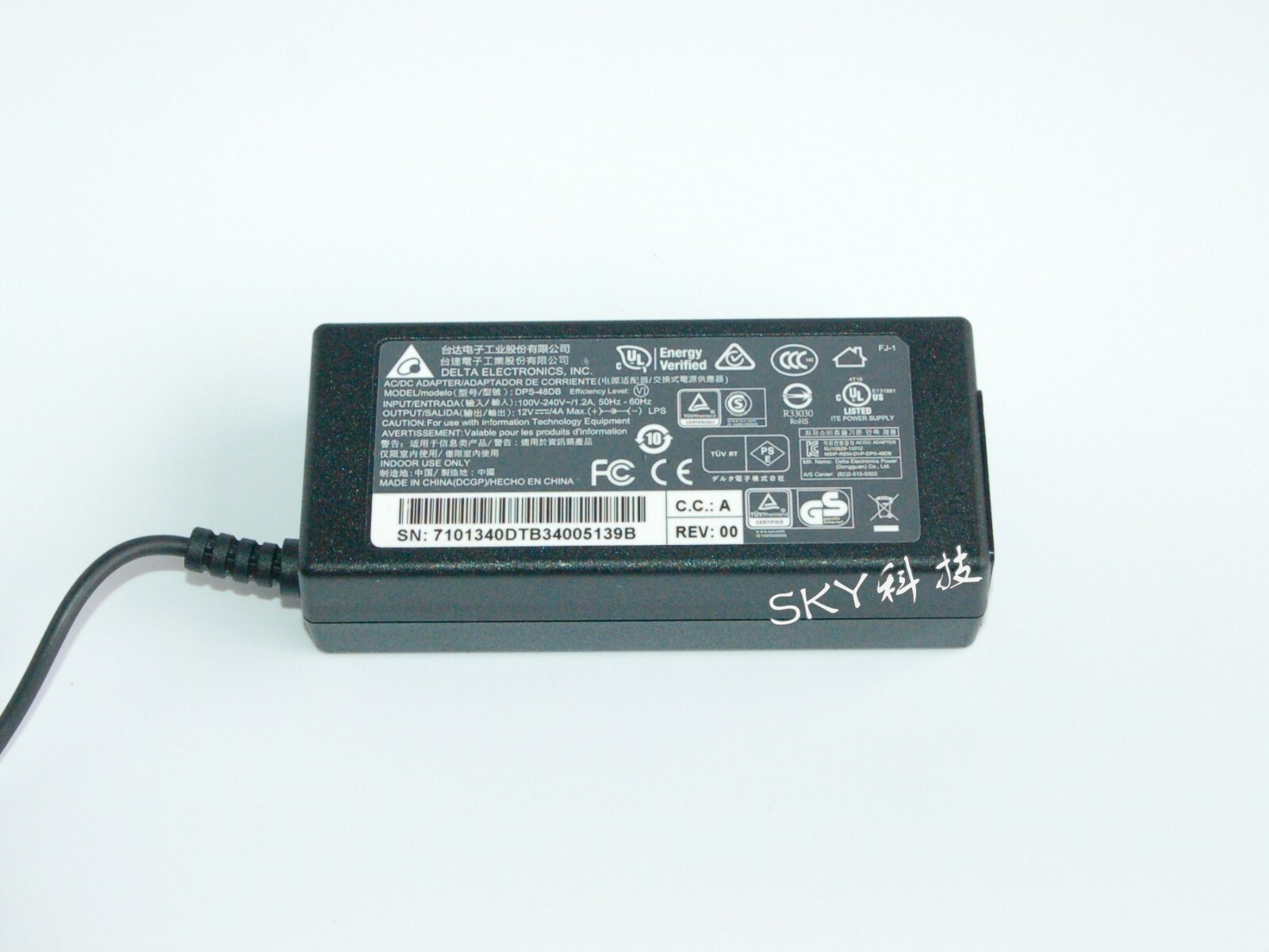 1pcs   Original video recorder adapter Delta DPS-48DB 12V 4A