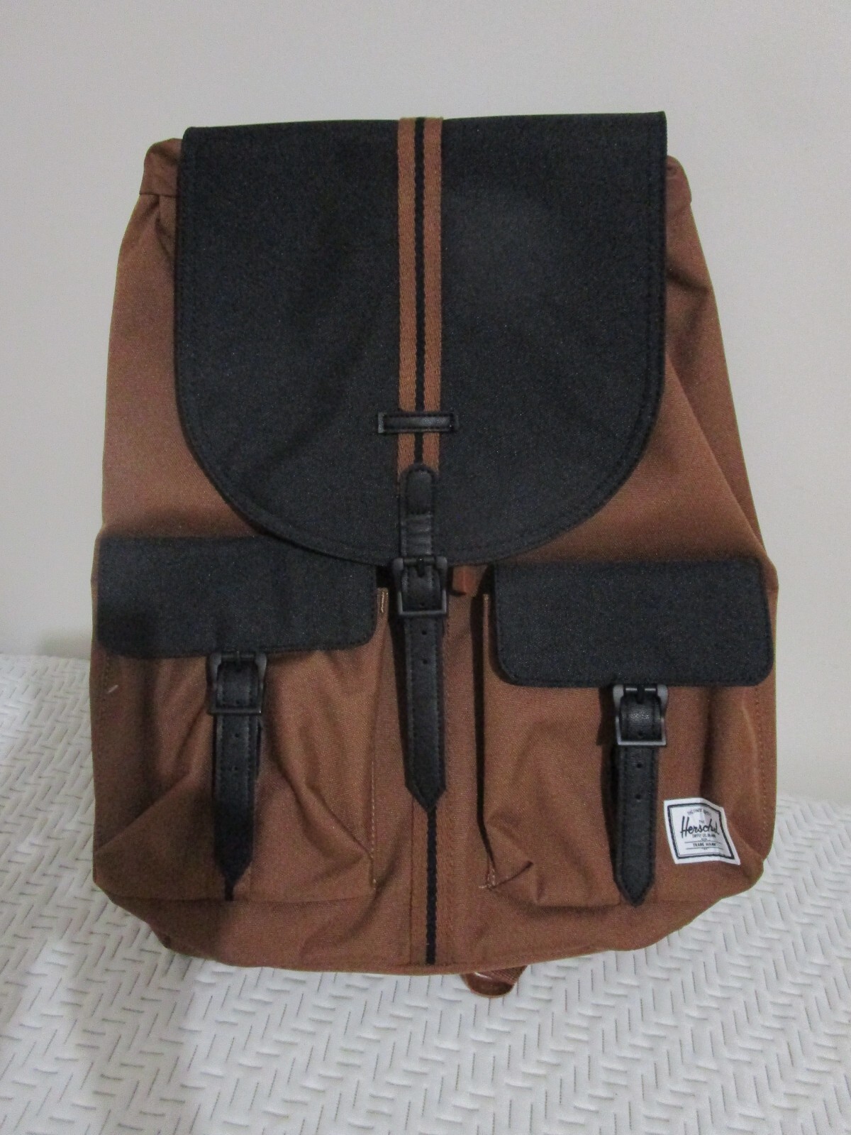 NWT Herschel Dawson Laptop Backpack SADDLE/BLACK 20.5L  RARE COLOR Back toSchool