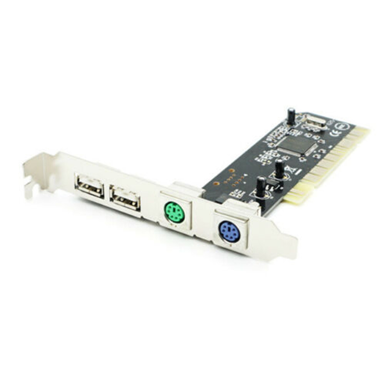 1X for PC Keyboard Mouse Adapter Card PCI 32bit to 2x PS2 PS/2 + 2x USB 2.0 Port