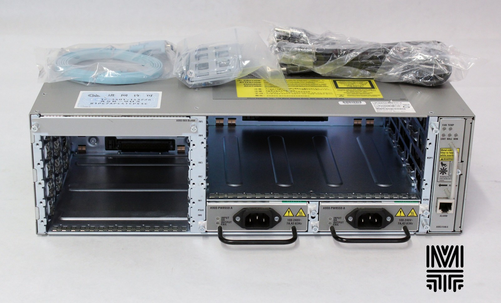 Cisco ASR-903 ASR 900 Series Router Chassis with 2x A900-PWR550-A & A903-FAN-E