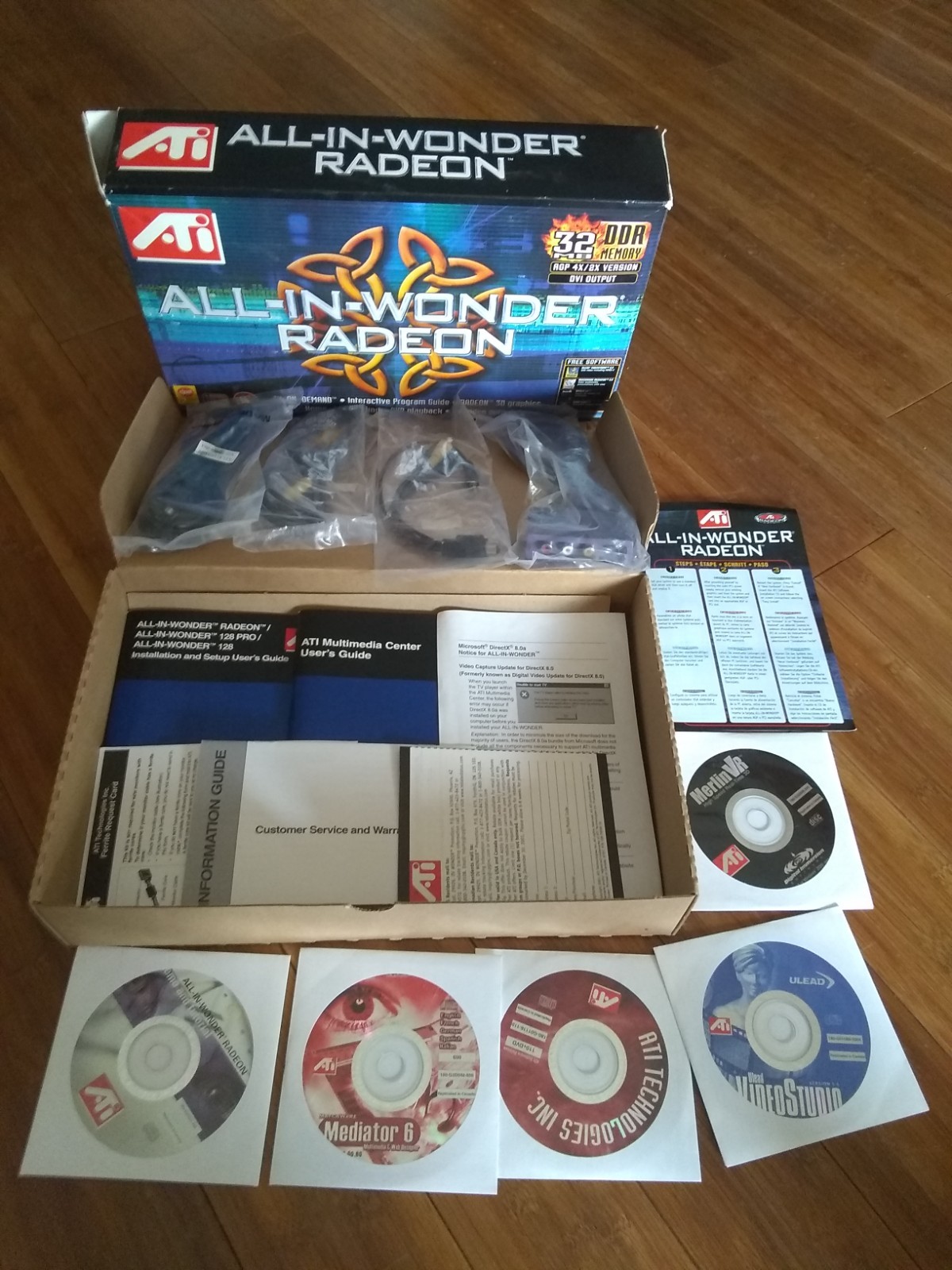 ATI All-In-Wonder Radeon AGP 32MB DDR: Box, Manuals, and Cables (no card)