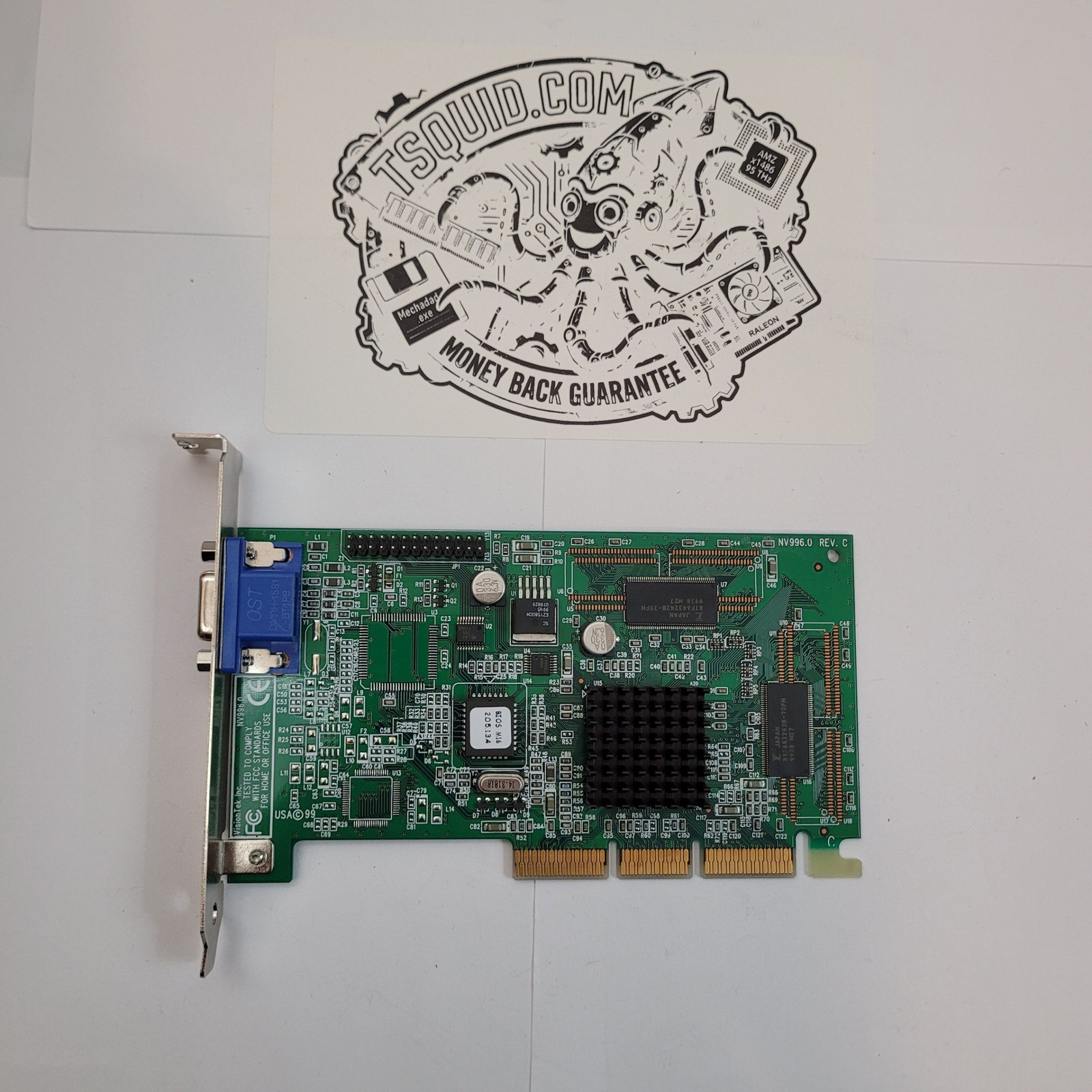 VisionTek NVIDIA RIVA TNT2 M64 NVD15.0A 16MB AGP Graphics Card NV996.0 REV C
