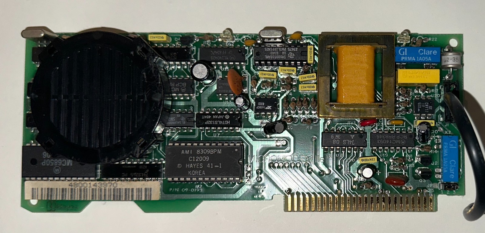 Vintage Apple II Computer Hayes Micromodem IIe Modem, Tested, Working