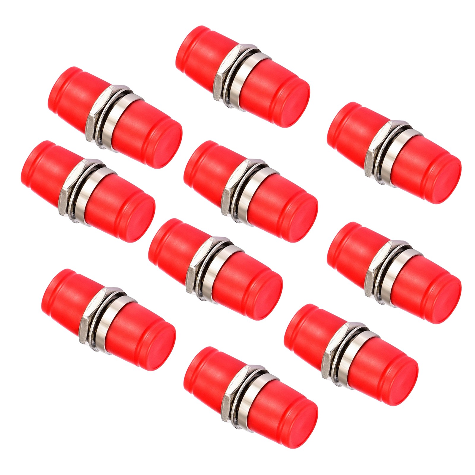 10 Pcs Lot FC-FC/PC Fiber Optic Adapter Coupler Connector Female to Female RED