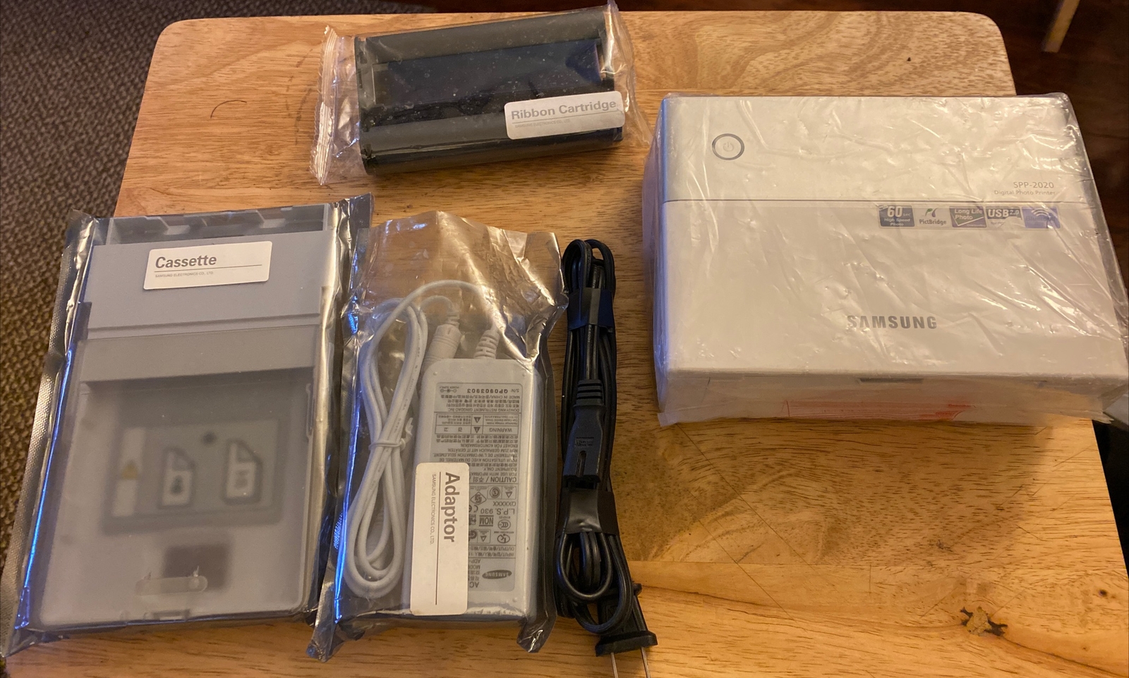 Samsung  SPP 2020 Digital Photo Printer Bundle Adapter Cassette Ribbon Cartridge