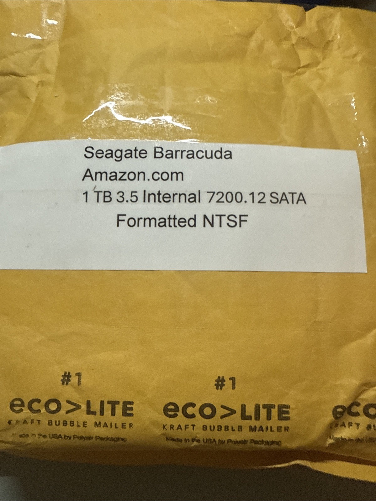 Seagate barracuda one terabyte internal 7200 12 SATA formatted NTSF