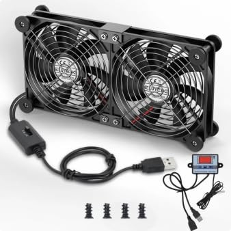 140mm Dual USB Computer Fan with Temperature Controller Flow VR Blower for 3 ...