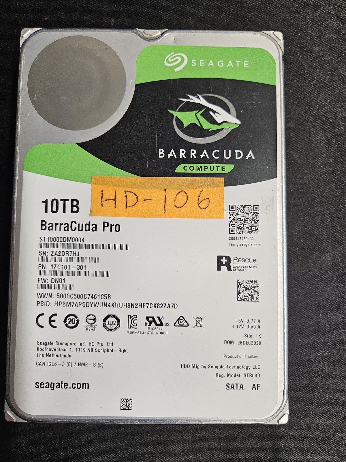Seagate BarraCuda Pro 10TB, Internal, 7200RPM, 3.5" (ST10000DM0004) Hard Drive
