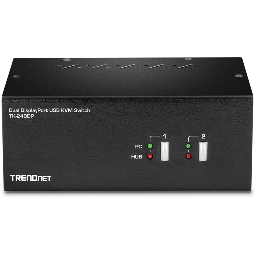 TRENDnet 2-Port Dual Monitor DisplayPort KVM Switch TK240DP