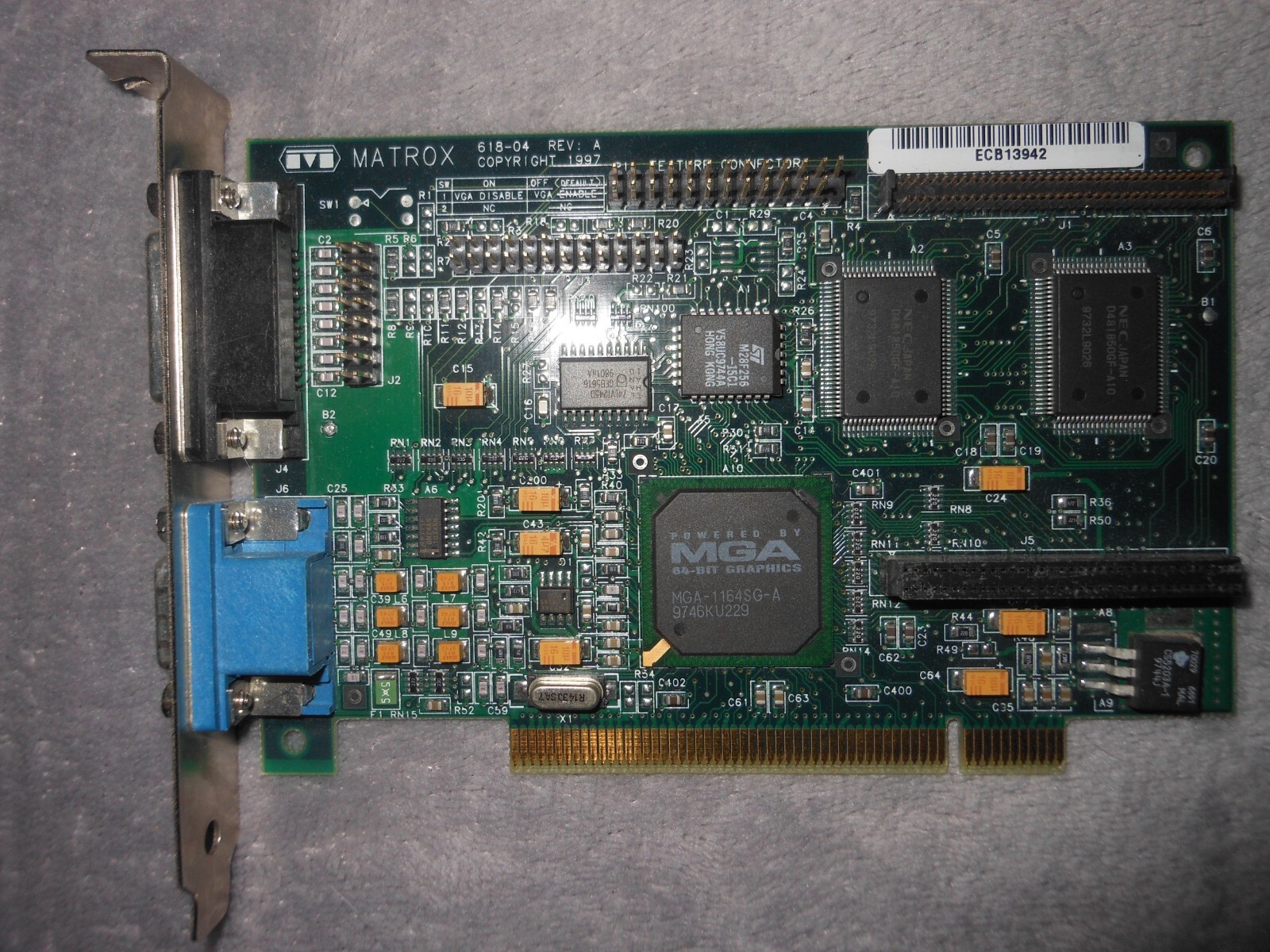 Matrox 618-04 Rev A MGI DVI VGA MY220P/2/OEM MGA 64-BIT GRAPHICS PCI Video card