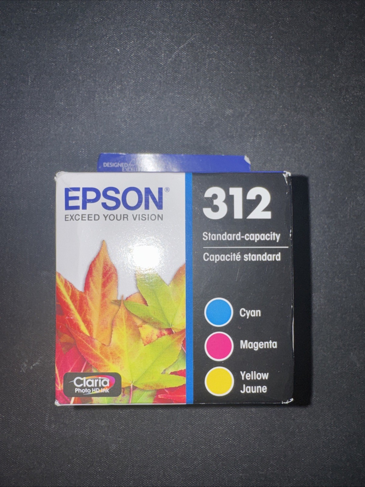 Genuine Epson 312 Standard Capacity Color Ink Cartridge CMY T312 Exp 10/2028