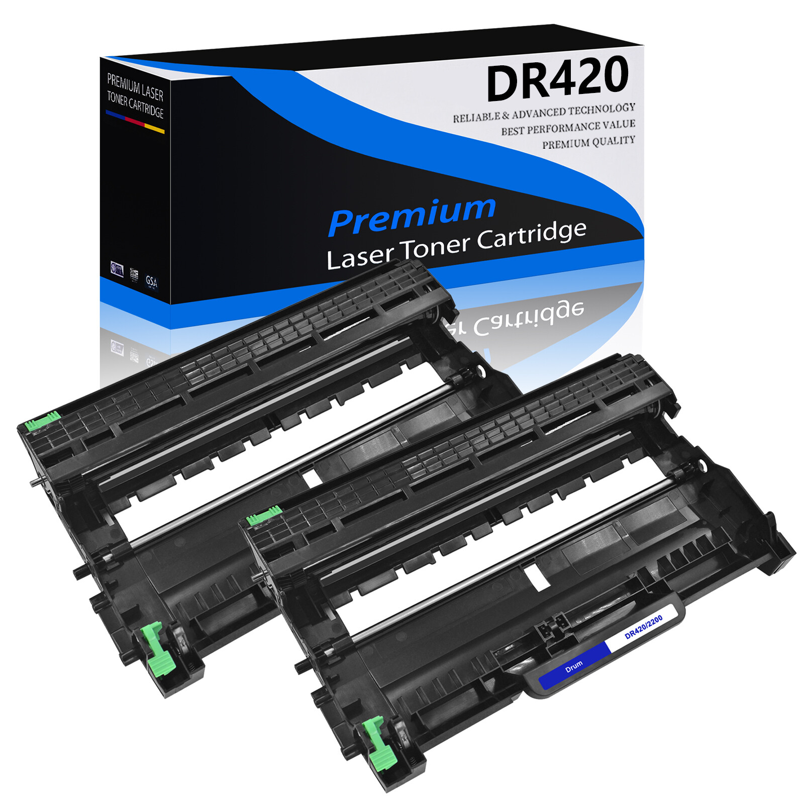 2PACK DR420 Drum Replacement  For Brother HL-2230 HL-2270DW MFC-7460DN HL-2240D
