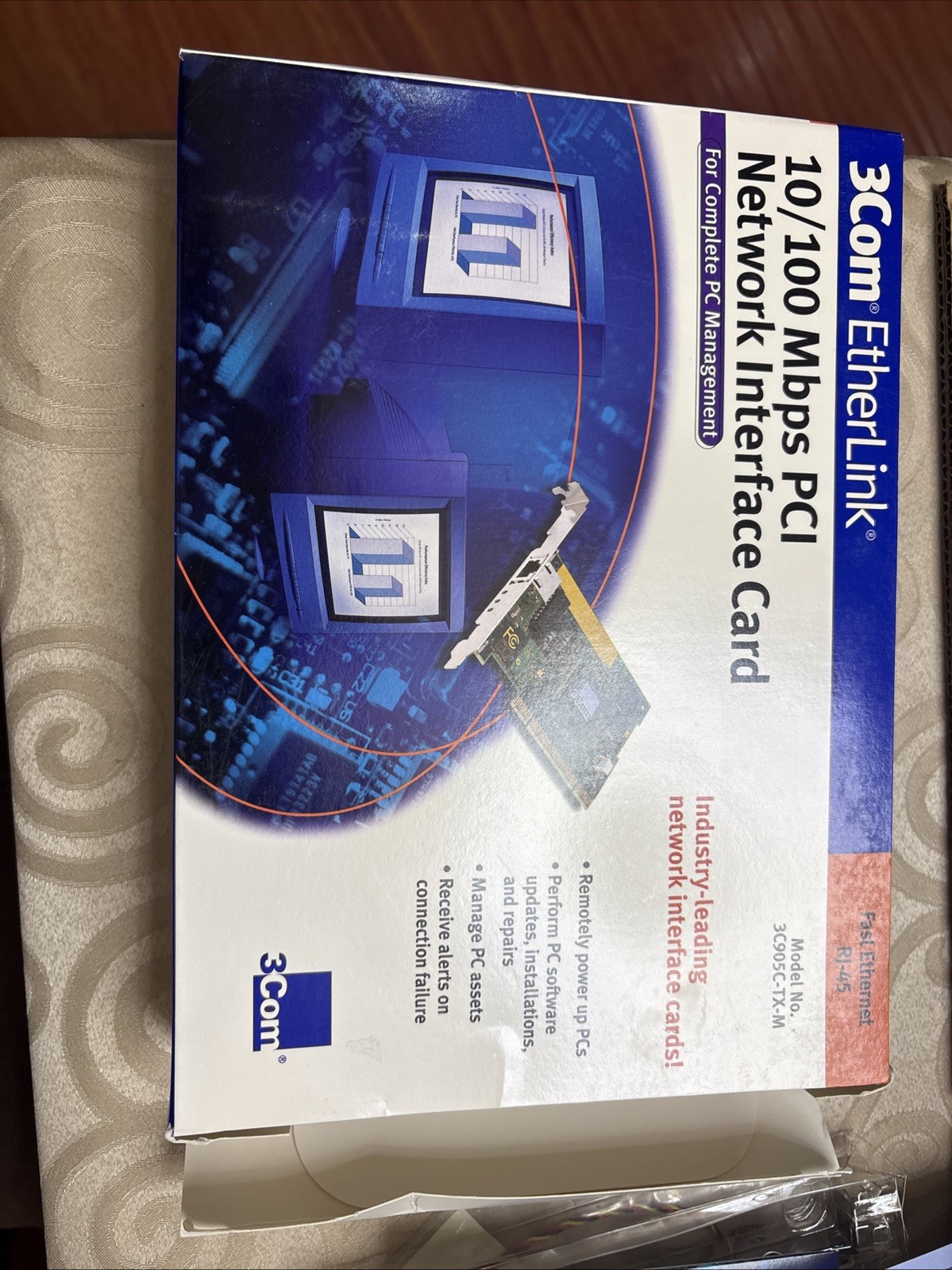 New Unopened 3Com Etherlink 10/100Mbps PCI Network Interface Card 3C905C-TX-M