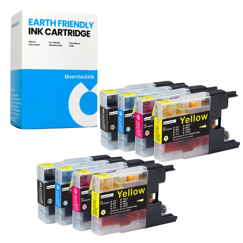 OSI Compatible 8-Pack LC75 Printer Ink Cartridges fits Brother MFC J435W J625DW