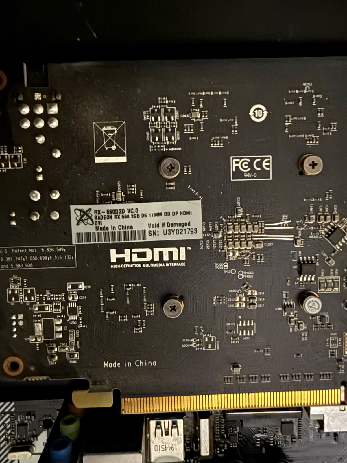 XFX AMD Radeon RX 560 2GB GDDR5 PCIe x16 DP HDMI DVI DirectX 12