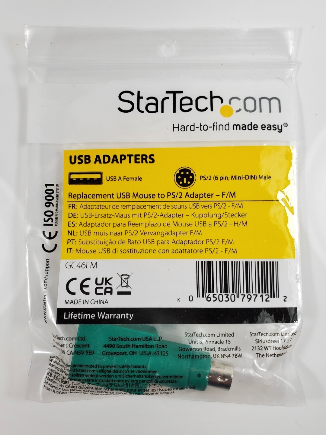 StarTech.com Replacement USB Mouse to PS/2 Adapter - F/M 