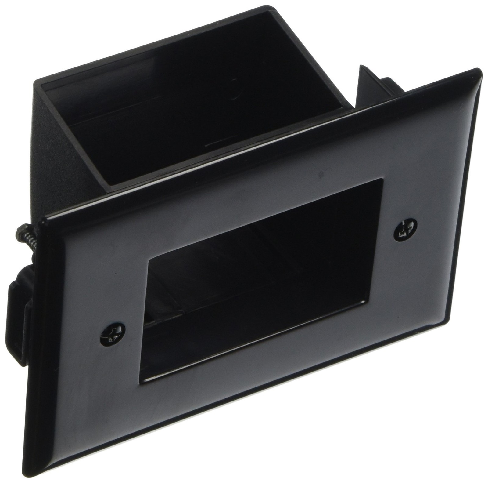 Electronics 45-0008-BK Easy-Mount Recessed Low-Voltage In Wall Plate Cable Pa...
