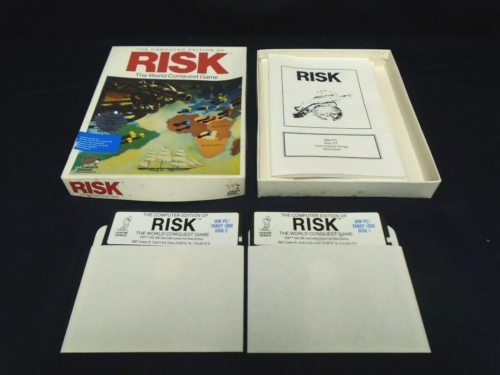 The Computer Edition of Risk 5.25" Disk IBM PC/Tandy 1000