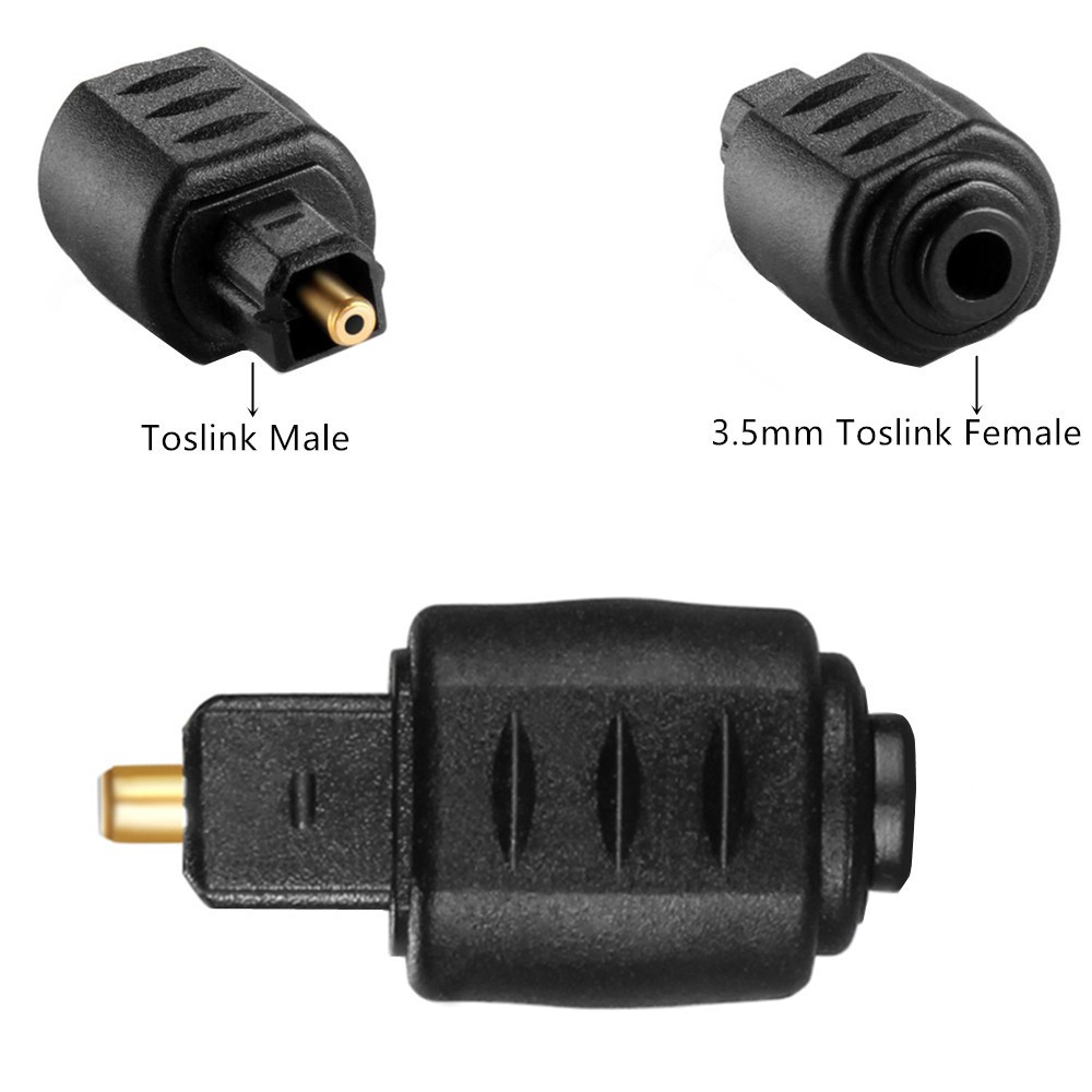 Optical 3.5mm Female Mini Jack Plug To Digital Toslink Male Audio Adapter