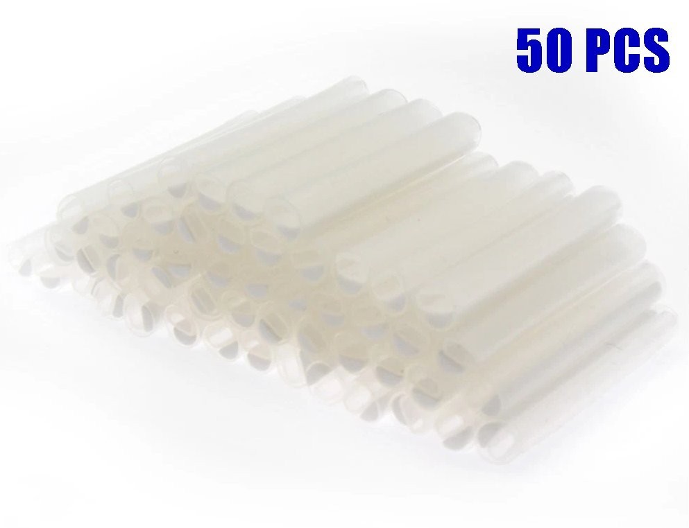 50 Pcs Ribbon Splice Protector 40mm Tube Sleeve For 12 Core Pigtail Fiber Optic
