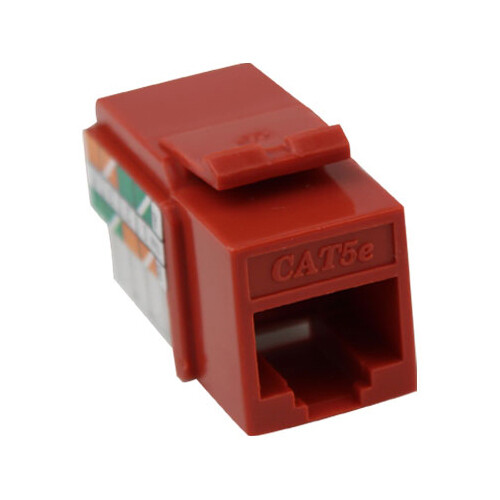 Construct Pro Cat5e Keystone Jack (10-Pack | Red)