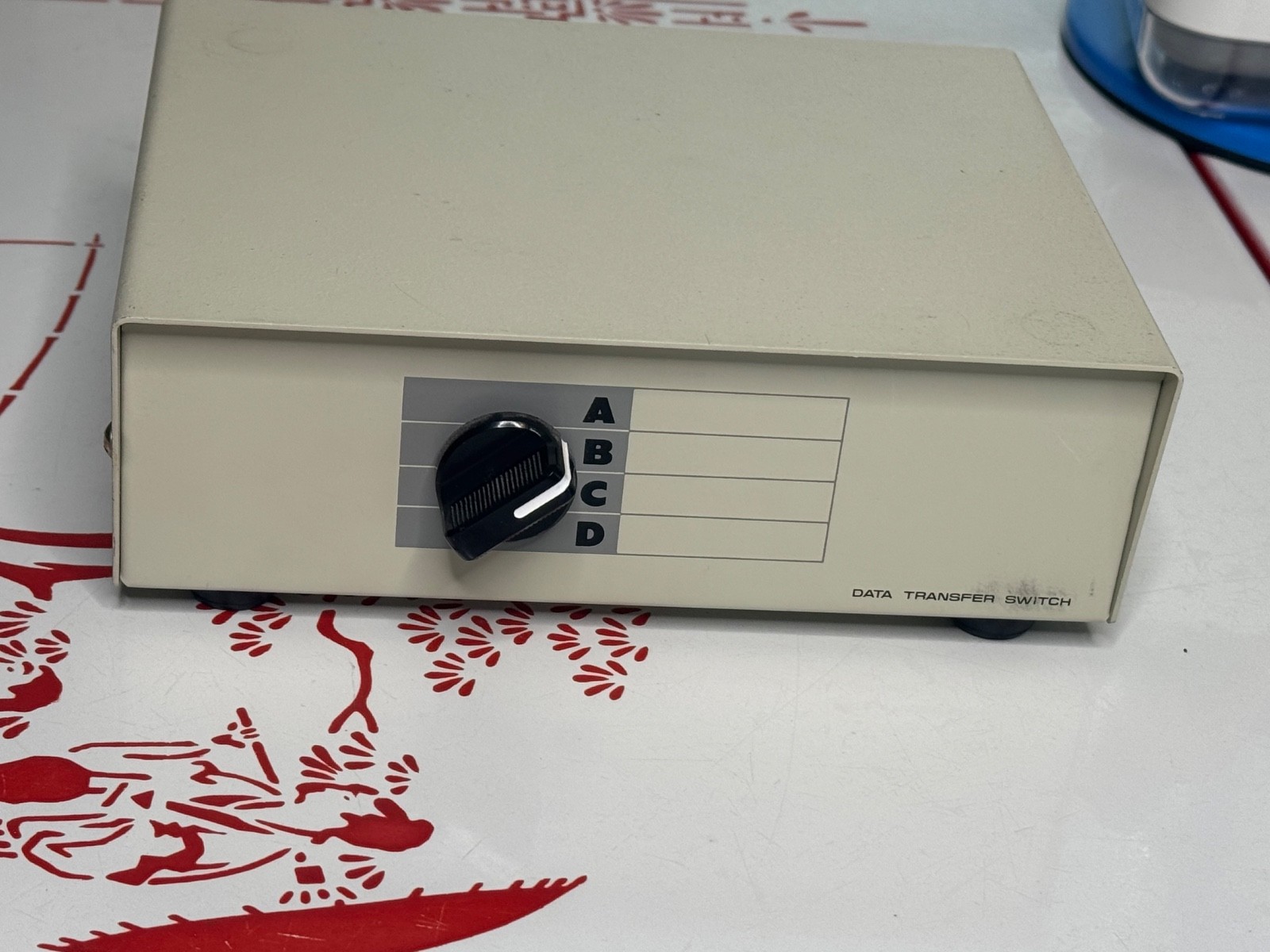 Vintage 4-Way DB25 Data Transfer Switch Box A/B/C/D Parallel Printer Manual