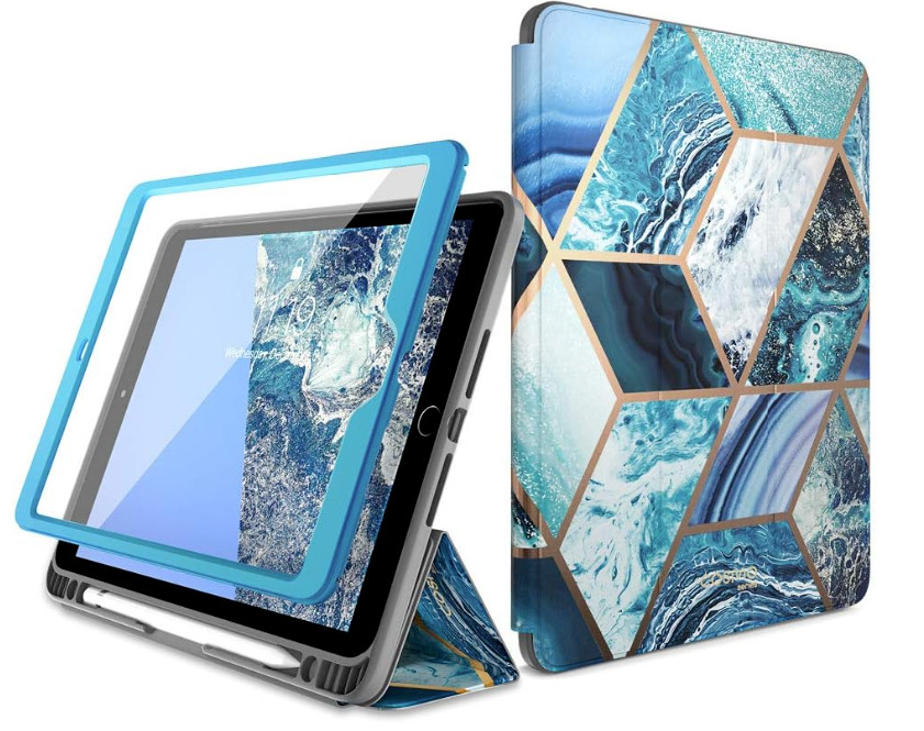 i-Blason Cosmo Protective Case for iPad 9th Generation 10.2 Inch Ocean Blue