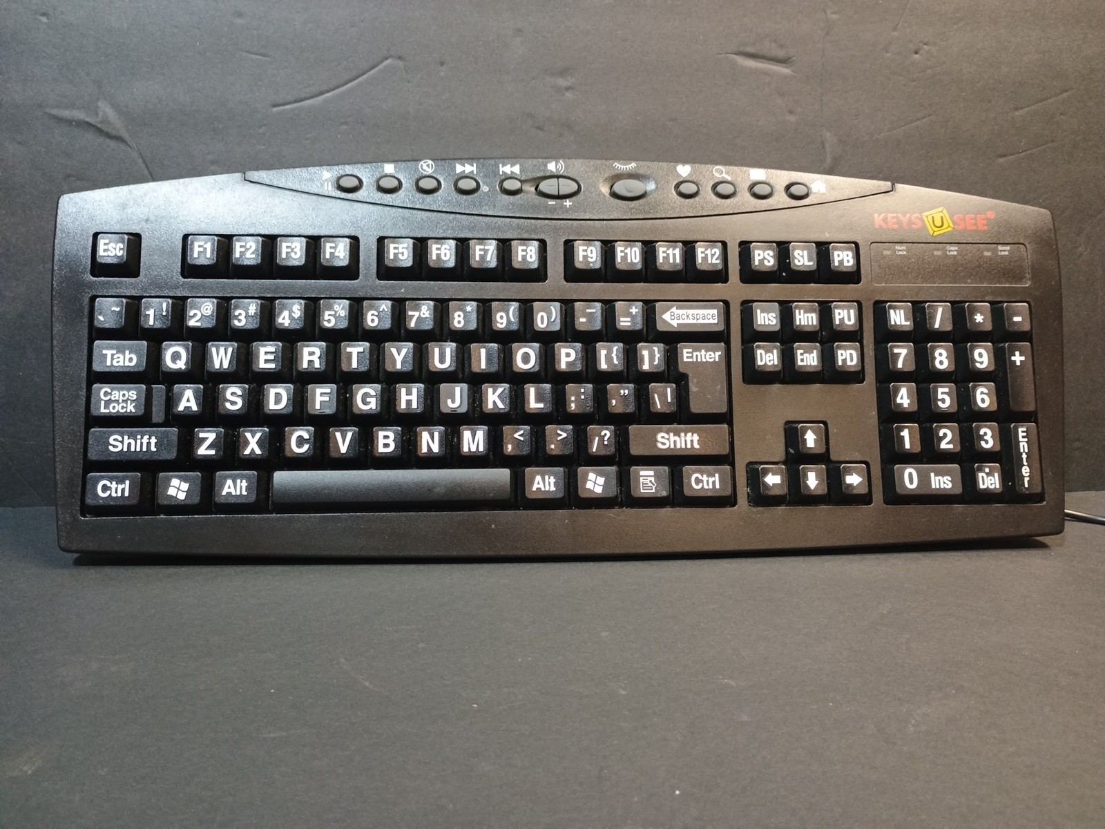KEYSUSEE Large Print USB Keyboard Easy To Use See PC Windows Compatible WORKS