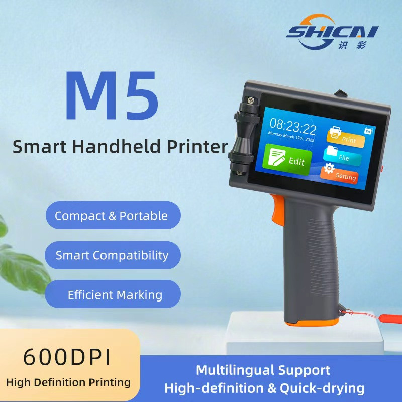 M5 Handheld Inkjet Printer for Packaging Date Qr Code Printing