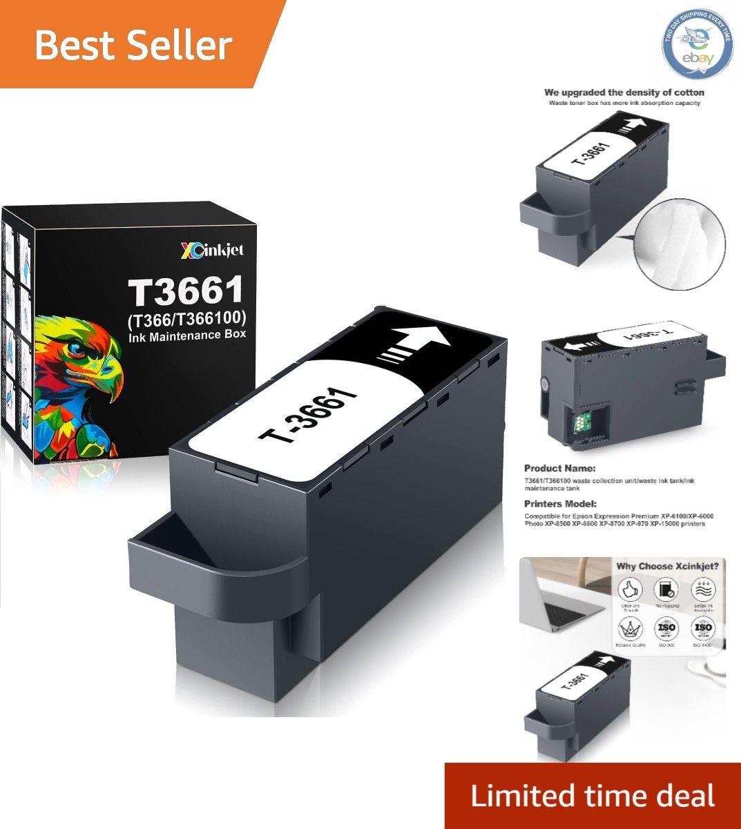 Ultimate T366 Maintenance Box for Epson Expression -  Certified Quality