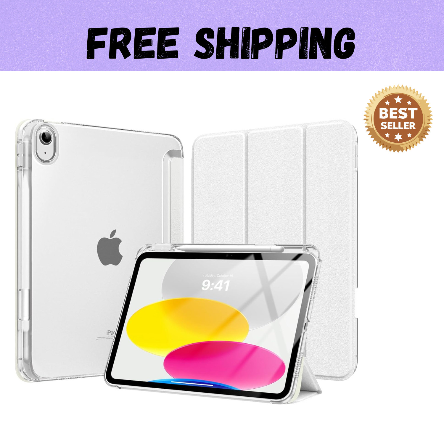 MoKo Case for iPad (A16) 11th Generation 11 Inch 2025, iPad 10th Generation 10.9