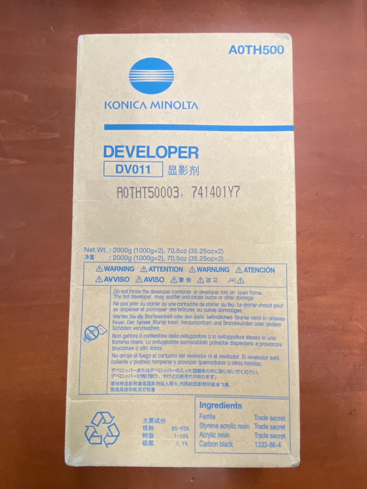 Konica Minolta A0TH500 DV011 Developer - Black *NEW* | T283