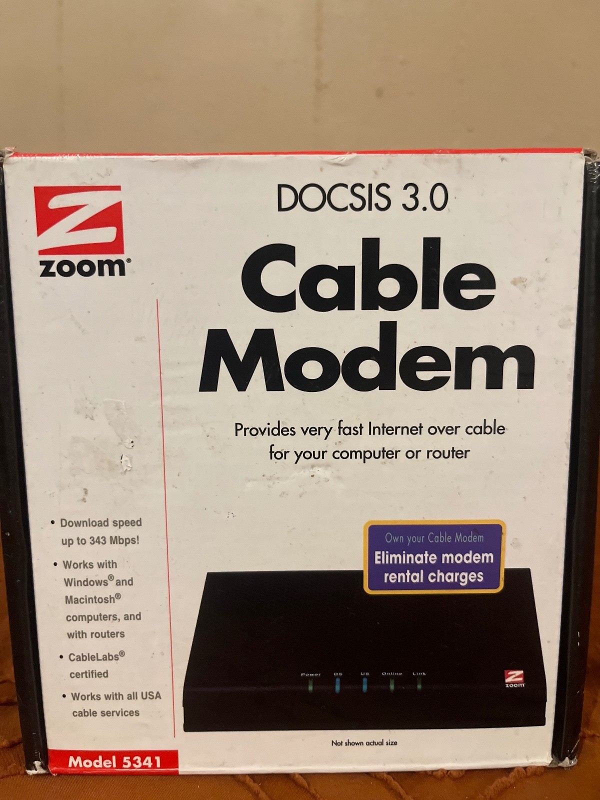 Zoom DOCSIS 3.0 Cable Modem Model 5341