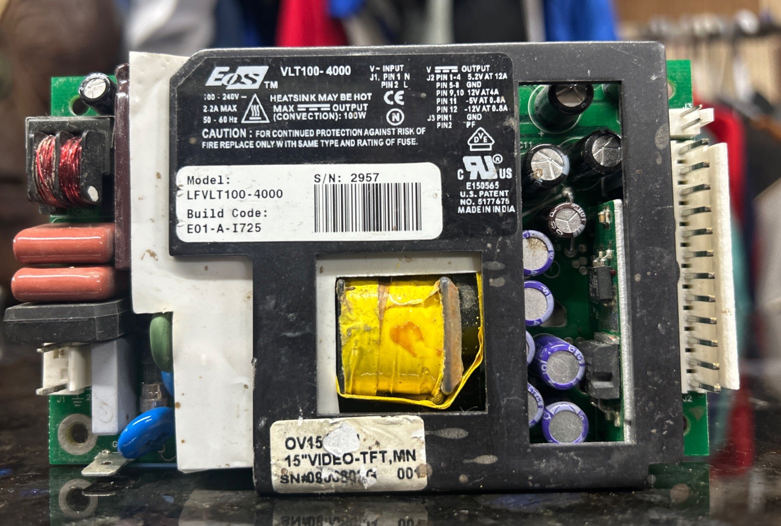 EOS VLT100-4000 Power Supply Board