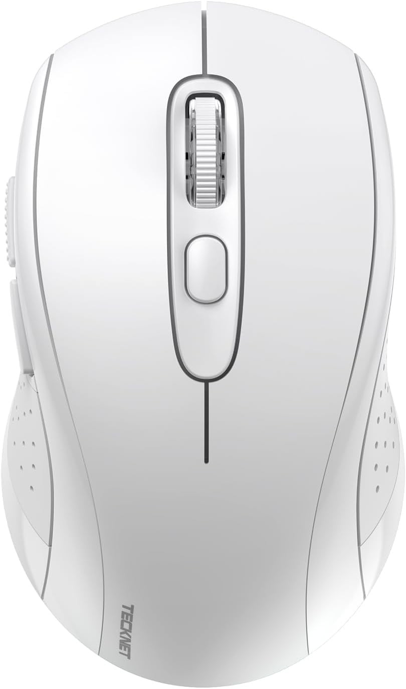 TECKNET Bluetooth Mouse (BT 5.0/3.0+2.4Ghz), 6-Level 4000 DPI Wireless Mice f...