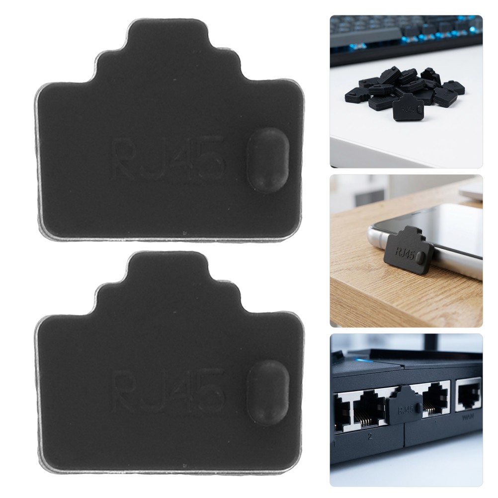 120Pcs Reusable Rj45 Anti Dust Plugs Network Port Covers for Desktop Computers