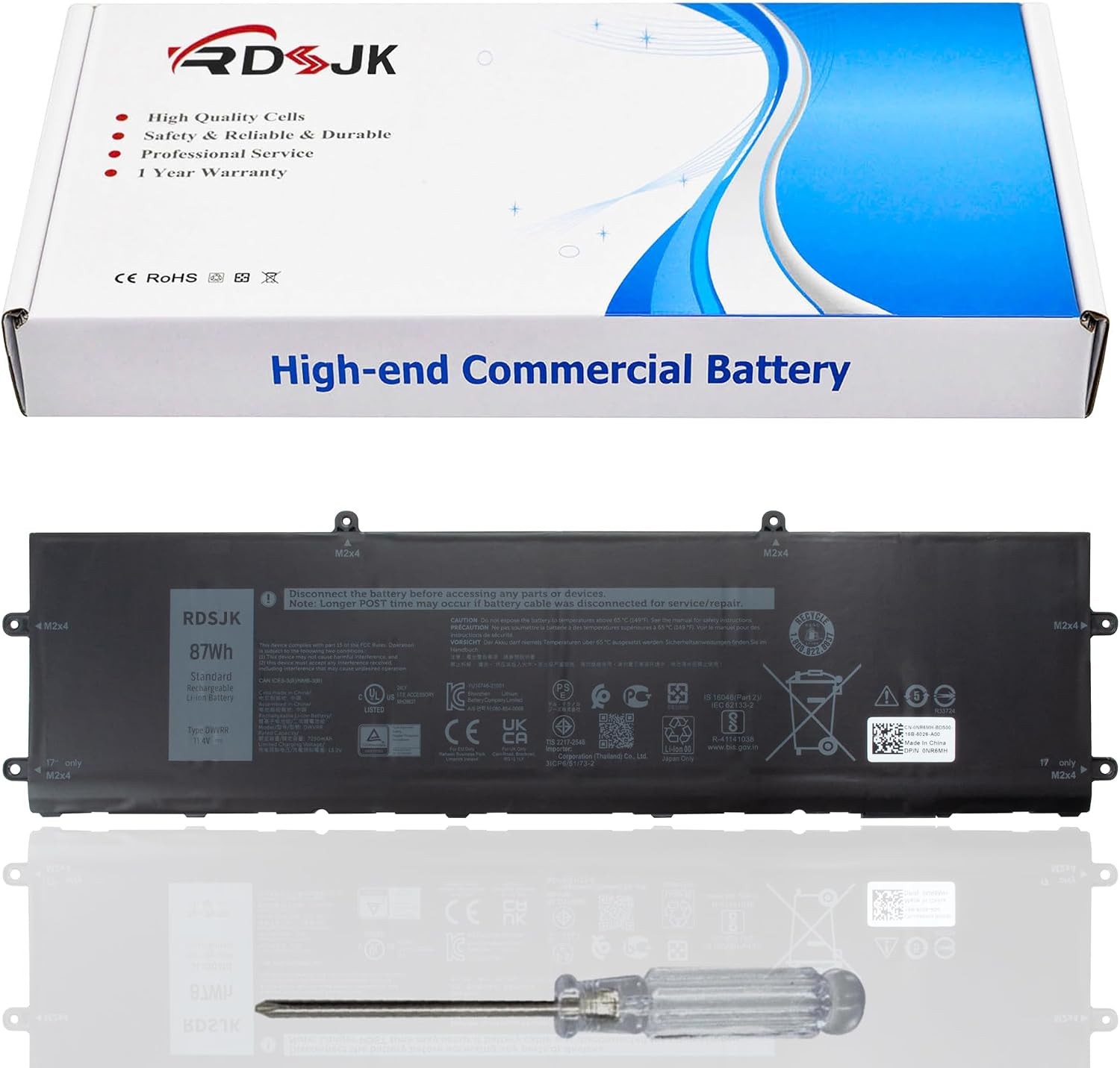DWVRR Laptop Battery for Dell Alienware X15 R1 R2 X17 R1 R2 P48E Inspiron 16