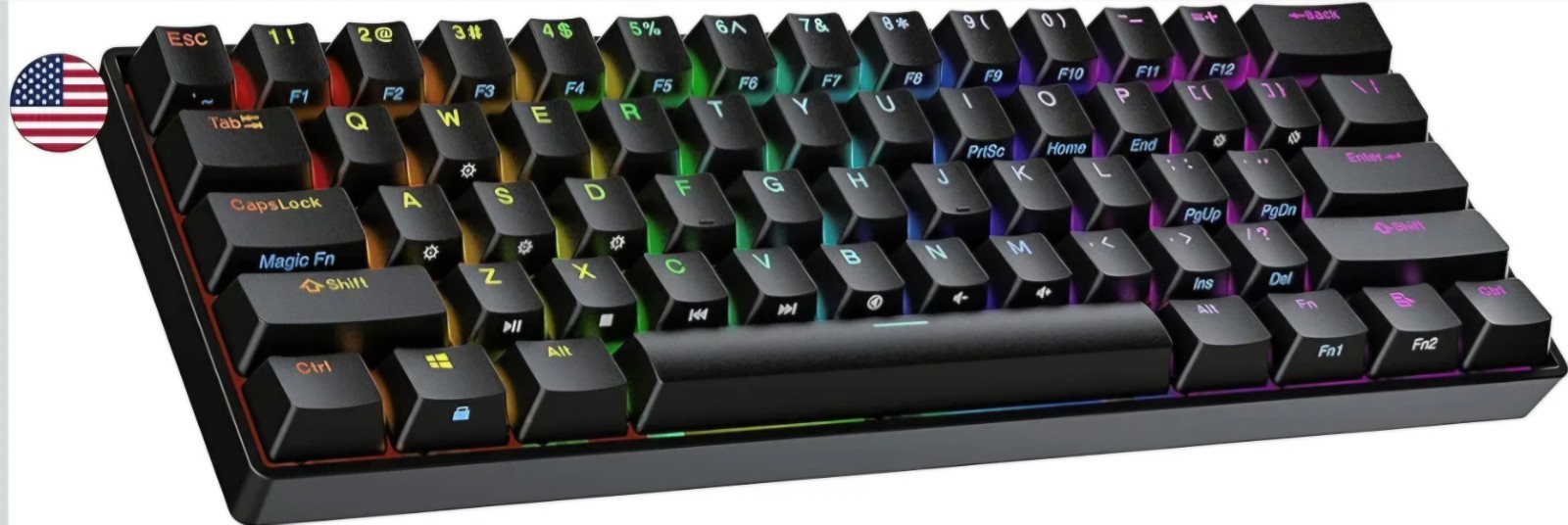 Ranked S60 Supernova 60% Form Factor | Hot Swappable Mechanical Gaming Keyboard 