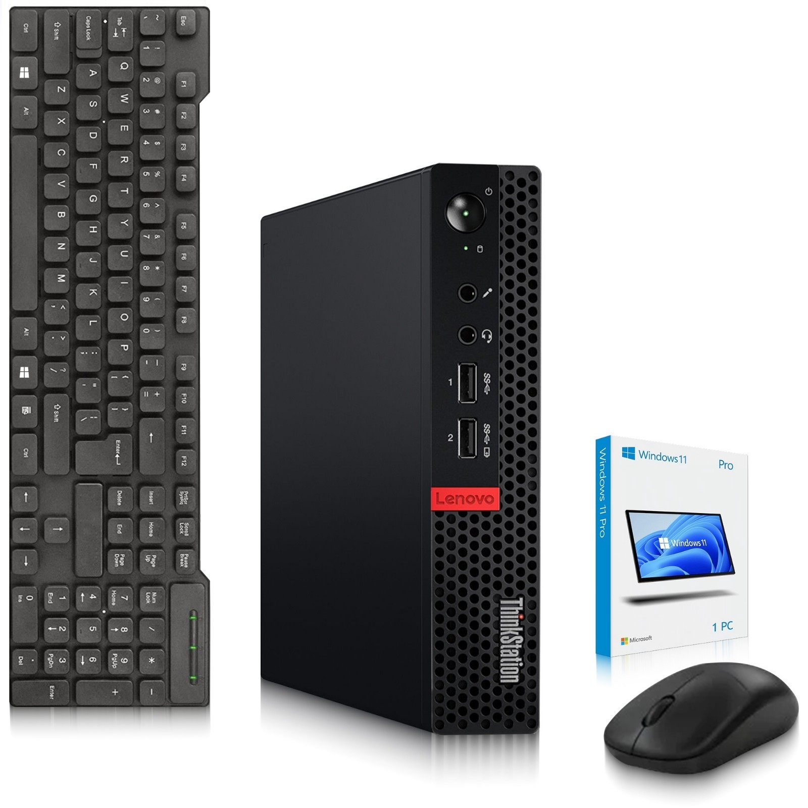Lenovo P320 Desktop Mini Pc i7-7th 8GB RAM 512GB SSD WiFi Wireless-K&M Window 11