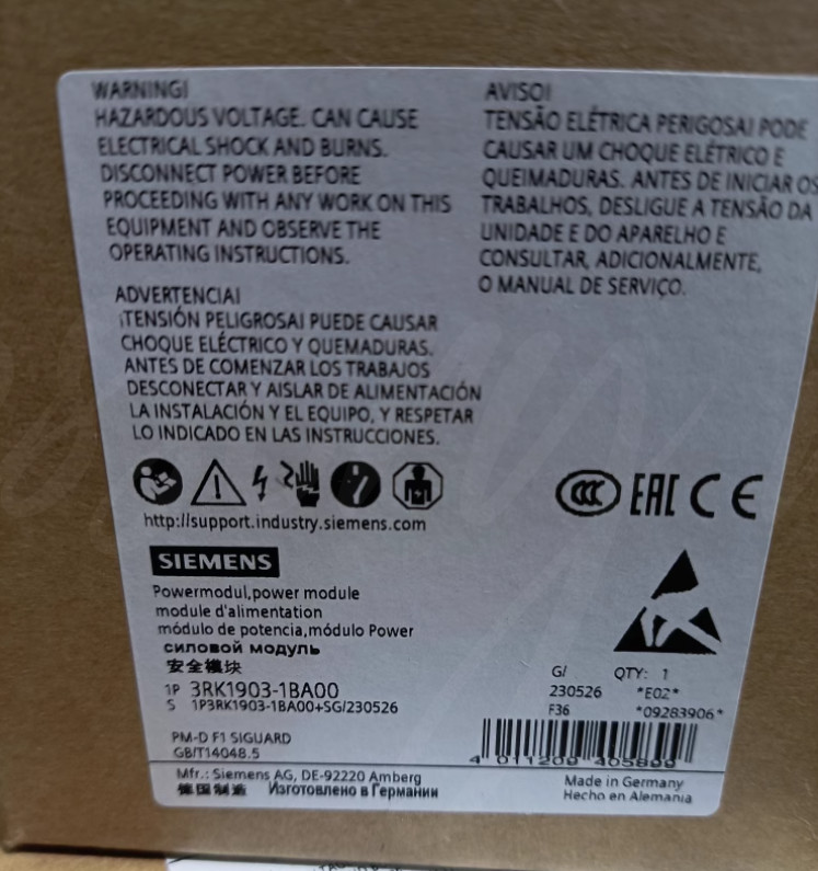 3RK1903-1BA00 Safety Module Accessories DHL or FedEX
