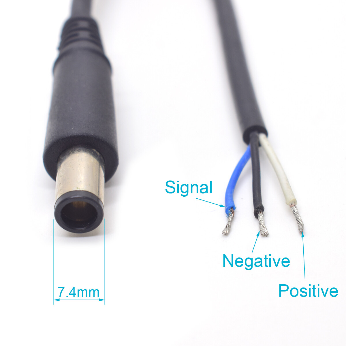 1pc 30cm/1ft 7.4 x 5.0mm DC Power Plug Socket Connector w/Cord/Cable For DIY